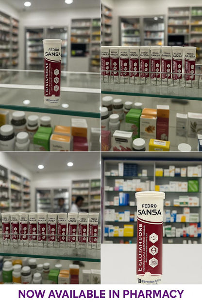 SANSA L-Glutathione Effervescent
Tablets - Skin Whitening,
Brightening & Daily Glow Drink (Orange Flavour)